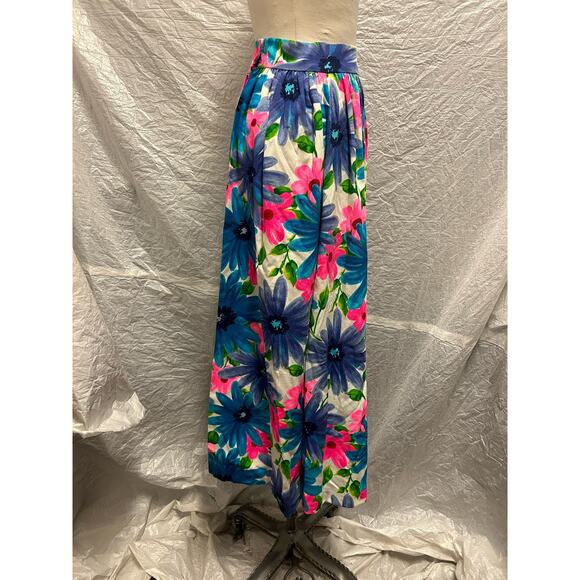 Vintage Women’s Skirt Tropical Floral 80s Style, Zip and Clip! - Picture 3 of 5